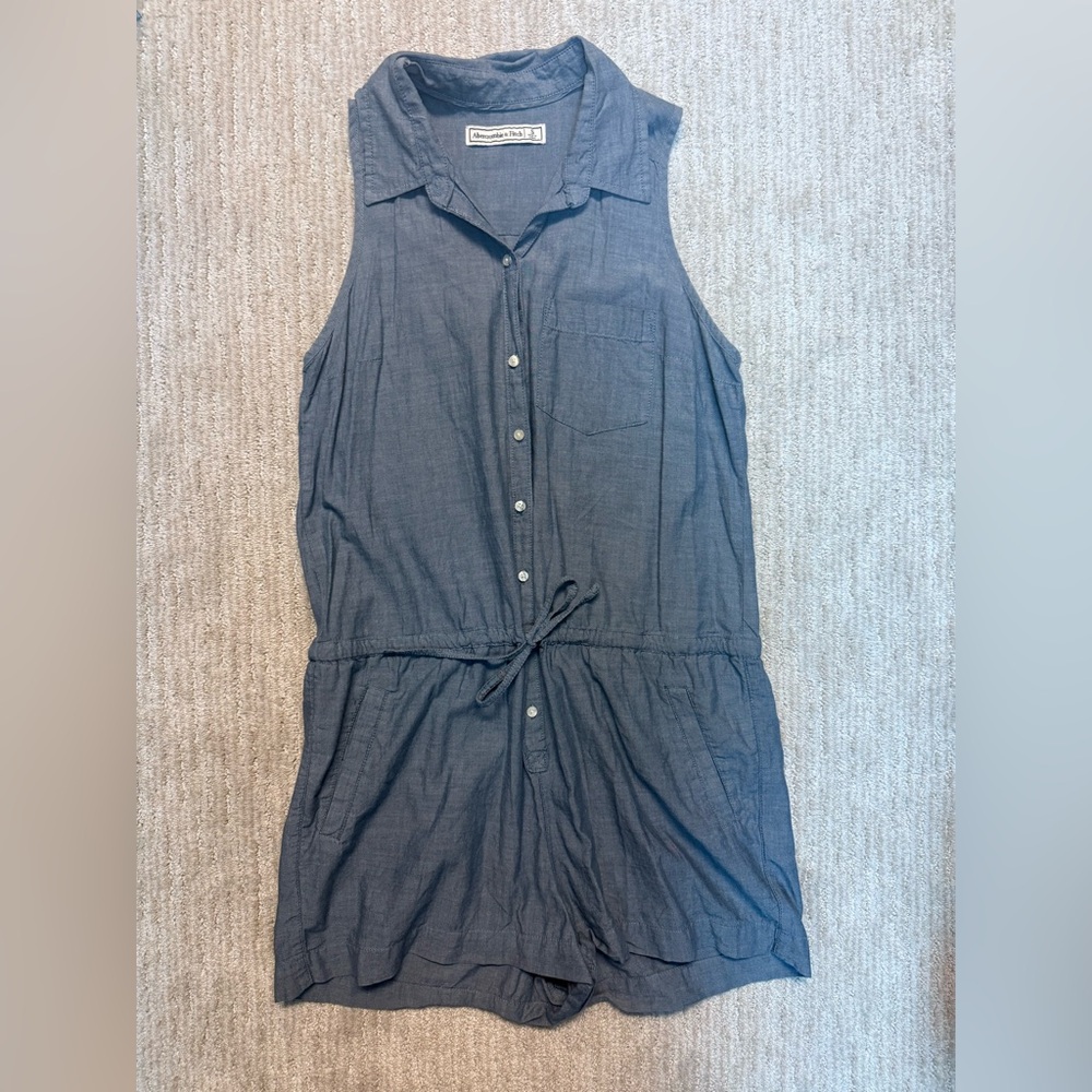 Abercrombie Sleeveless Button-Up Romper